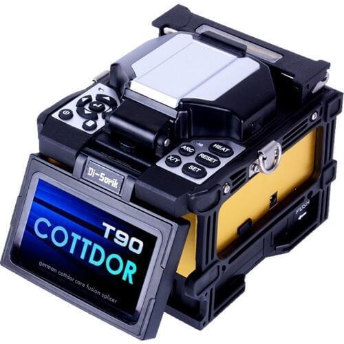 English Touch LCD Screen T90 Automatic FTTH Fiber Optic Welding Splicing Machine FTTH fiber optic Fusion Splicer BY DHL