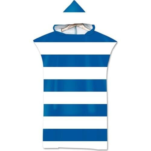 Free shipping Printed Stripe Wave Point Hooded Bath Towels Cloak Microfiber Geometric Adults Men Women Beach Towels