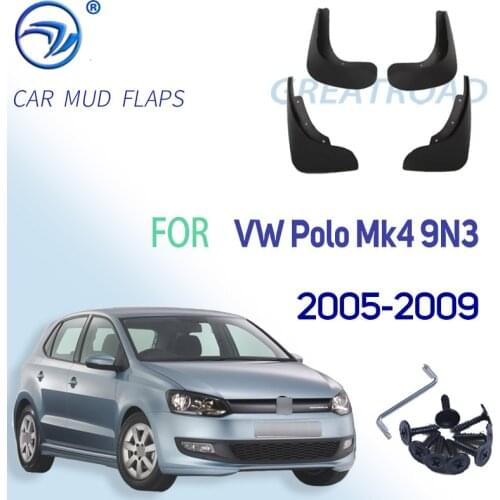 Mud Flaps for VW Polo Mk4 9N3 2005-2009 Car Fender Splash Guards Front Rear Mudguard Mudflaps Accessories