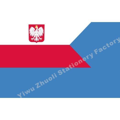 Poland pomocniczych jednostek plywajacych Polskiej Marynarki Wojennej Flag 150X90cm (3x5FT) 120g 100D Free Shipping