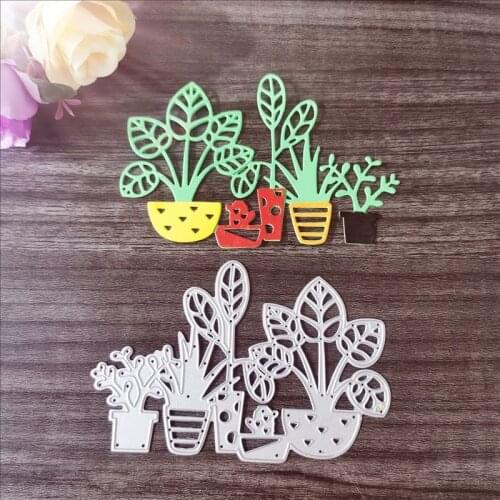 Potted plant Metal Cutting Dies for DIY Scrapbooking Album Paper Cards Decorative Crafts Embossing Die Cuts