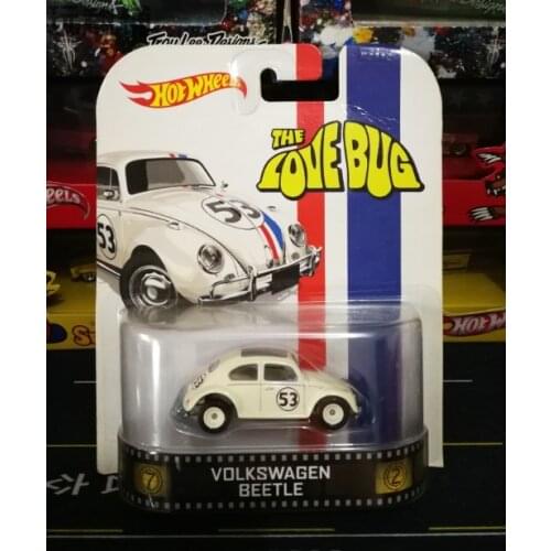 HOTWHEELS Cars 1/64 Volkswagen Beetle The Love Bug movie cars Collector Edition Metal Diecast Model Car Kids Toys