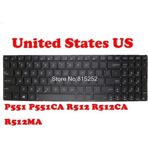 Laptop Keyboard For ASUS P551 P551CA R512 R512CA R512MA Black Without Frame RU Russia/UK United Kingdom/US English