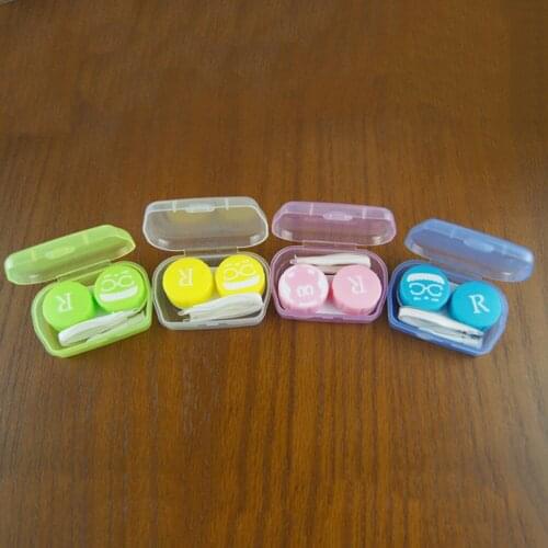 1set 6.5 x 4 x2cm Contact Lenses Box Pill Medicine Box Random Color Holder Contact lens Case Easy Carry