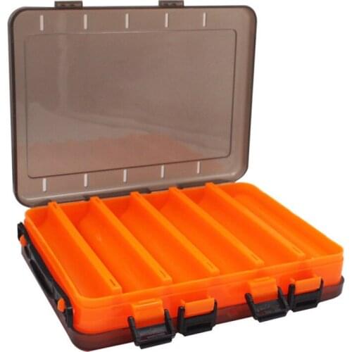 Fishing Lure Box Case 12&14 Room Double Sided Tool Box For Fishing Double Sided Bait/Hook Box Plastic Storage Box Fishing Tackle