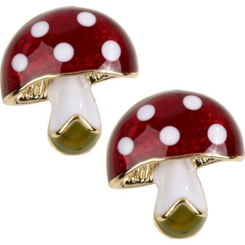 Tiny Simple Mushroom Stud Earrings Easter Costume Element Jewelry Gifts Women Girls Daughters Dropshipping NE35