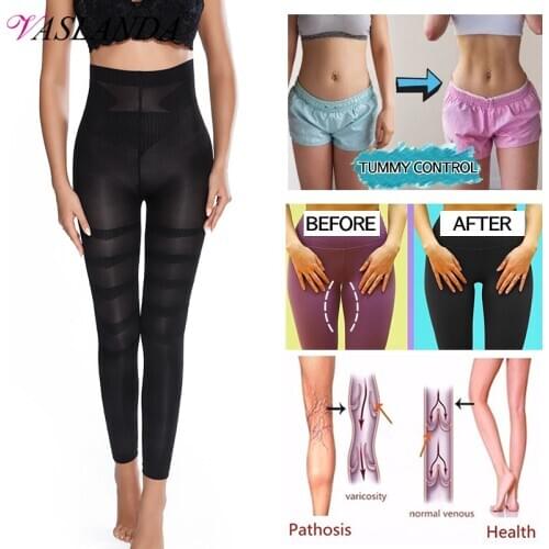 Women High Waist Leggings Tummy Control Shaper Compression Tight Pants Leg Shaping Legins Thigh Anti Cellulite Slimming Panties
