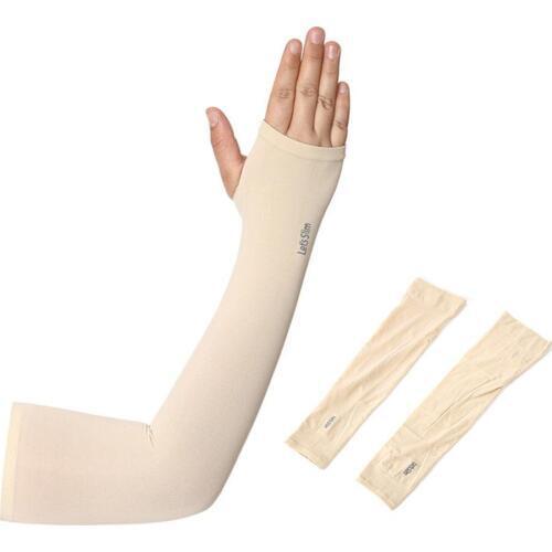 Mounchain Unisex Outdoor Summer Ice Silk Sunscreen Riding Driving Arm Sleeve Cover 36.5CM