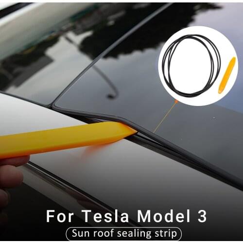 Model3 Car Wind Noise Reduction Kit Quiet Seal Kit for Tesla Model 3 2021 Accessories Skylight Glass Sealing Strip Model Three