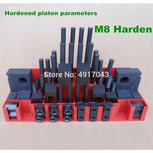 Hardness steel quality milling machine clamping set m8 m10 58pcs mill clamp kit vice,clamping tool