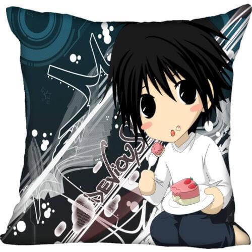 Custom Pillowcase Death Note Square Zipper Pillow Cover 35X35,45X45,60X60cm(Two Sides) Print Your Pictures Pillow Cases
