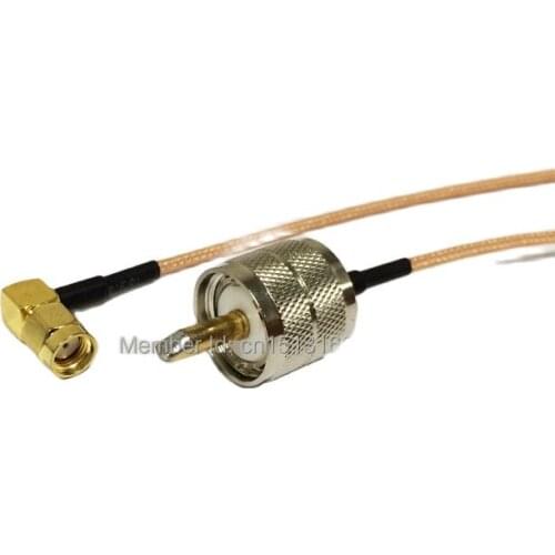 New Modem Coaxial Cable RP-SMA Male Plug Right Angle To UHF Male Plug Connector RG316 Cable 15CM 6inch Adapter RF Pigtail