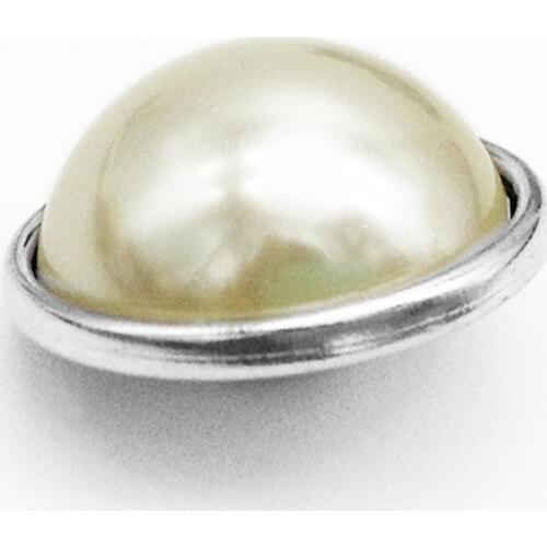 NZ235 good quality imitation pearl snap button for snap jewelry 12mm 18mm
