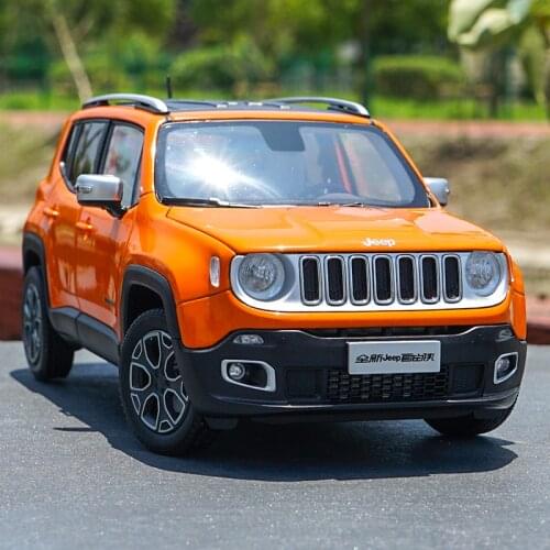 Original factory authentic 1:18 Renegade orange diecast car model with small gift