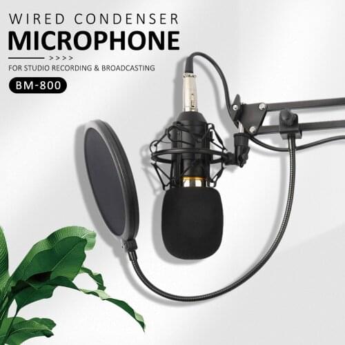 BM800 Condenser Microphone Professional Voice Recording Microphone for Phone PC Microphone Mic Kit Karaoke Sound Card Microphone