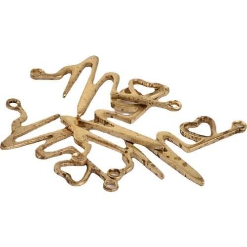 27*18.5mm Simple and Personalized Double Hole Love Heart Ornaments ECG Accessories Bracelet Bracelet Necklace Pendant