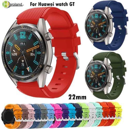 22MM silicone watch band for Huawei Watch GT sport replacement WatchBands For samsung gear s3 Galaxy Watch 46mm smartwatch strap