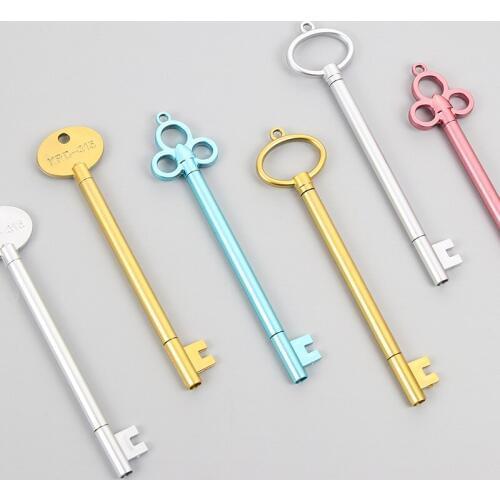 DL Creative student stationery pen pen retro gold key metallic black funny cute student supplies