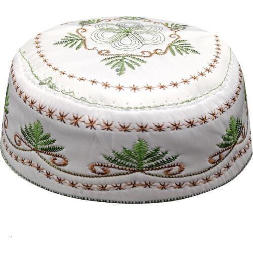 Bonnet Muslim Musulman Men Caps Islam Kippah Cotton Hats Satin Kippot Kippa Moslim Jewish Hat Juif Prayer Hats Man Green Cap
