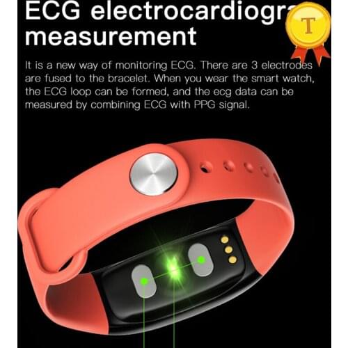 2018 Waterproof ECG+PPG elder healthy Smart Band Blood Pressure Heart Rate Monitor Wrist Watch Skype facebook call reminder push