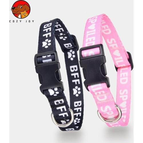 COZY JOY Solid Dog Collars Nylon Dog Collar For Small Medium Large Dogs Teddy Keji Pitbull Bulldog Beagle