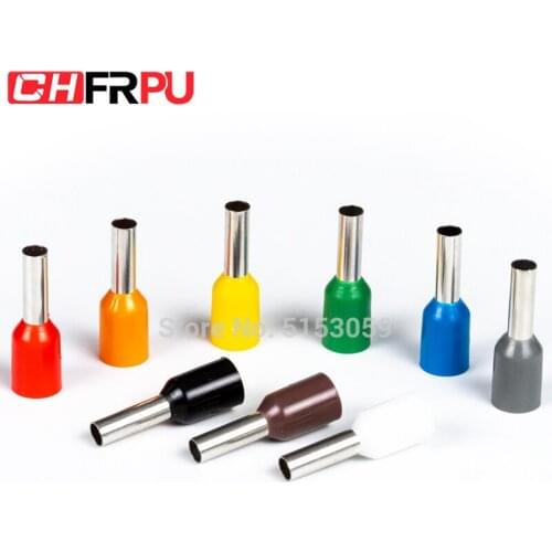 Wire connect 100pcs Insulated connector Terminal Crimp Terminator cold pressed insulated termina VE0508 7508 1008 1508 2508 4009