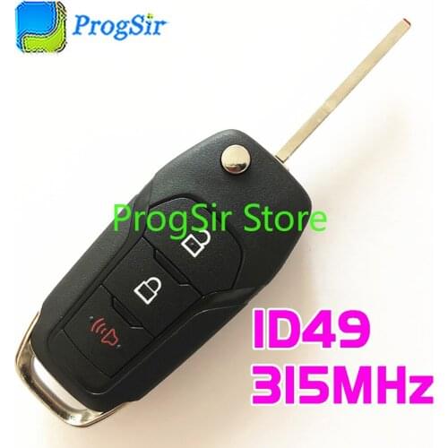 315MHz ASK 2+1 Button 3Button Smart Remote Control For Ford With ID49 Chip