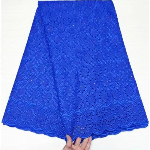 Party Q 2021High Quality African Nigerian Tulle Lace Fabric Cotton Embroidery Swiss Wedding Party Dress 2.5Yards