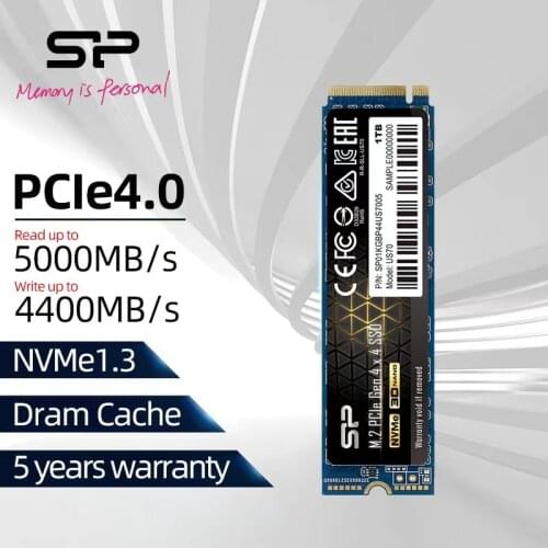 Silicon Power US70 m2 NVME SSD 1TB 2TB M.2 2280 PCIE 4.0 nvme 3D NAND Internal Solid State Drives Hard Disk For Laptop/Desktop