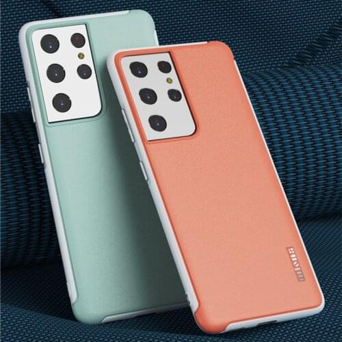 Wlons Military PC Hard Drop Protection Case for Samsung Galaxy S21 Ultra S21 Plus S21+ 5G Full-Body Rugged Shield Bumper Cover