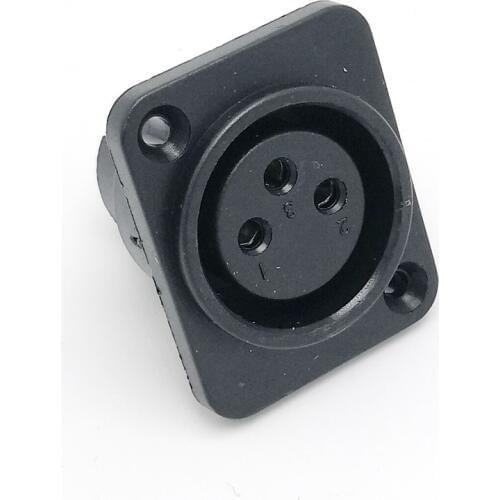 XLR socket 3 pin XLR Female socket Panel Mount Chassis Socket Connector adapter 10pcs/lot