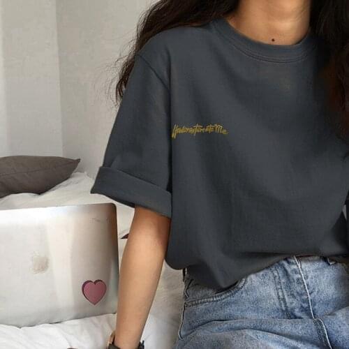 Summer T Shirt Women letters printing short sleeve T-shirt female 2021 summer get loose Female Tee Tshirts dropshipping WBXq52