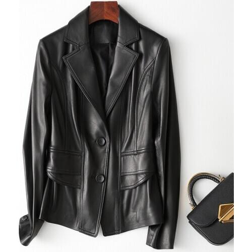 Coat 100% Real Sheepskin Female Autumn Winter Clothes 2020 Korean Wool Fur Collar Genuine Leather Jacket Chaqueta Mujer LW2167