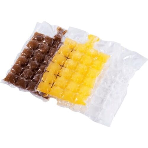 100Pcs Self-Sealing Disposable Ice Maker Freeze Ice Square Mold Ice Tray Bag Ice Maker Can Make 2400 Ice Square