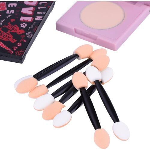 200pcs/pack Double-side Eye Shadow Brush Disposable Sponge Makeup Brush Eye Shadow Applicator Cosmetic Tools