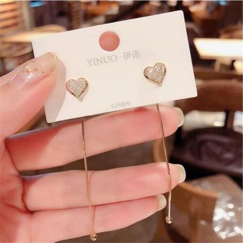 2021 Trend Pearl Long Earrings Female Moon Star Flower Rhinestone Wedding Pendant Earrings Fashion Korean Jewelry Earrings