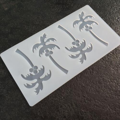 4 coconut tree insert silicone mold Cake decorating tool