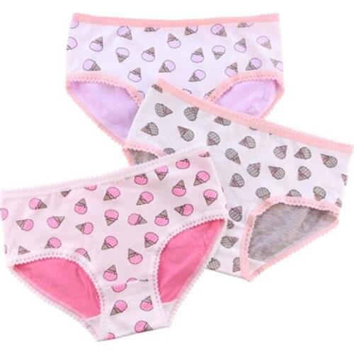 4PCS/Lot Children Cotton Underwear Young Girls Briefs Solid Low Waist Short Briefs Comfortable Ladies Panties TWY-L231-4p