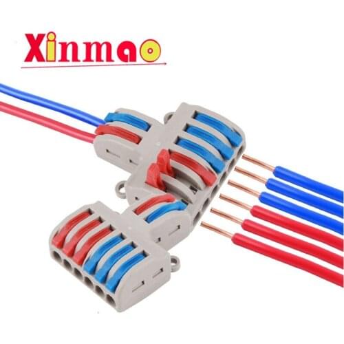 5/10pcs/Lot SPL-42/62 Mini Fast Wire Connector Universal Wiring Cable Connector Push-in Conductor Terminal Block