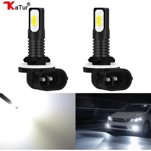 Katur 2pcs H27 881 Super Led Bulb Cars H27W/2 H27W2 Auto Fog Light 1200Lm 12V LED Bulbs Driving Driving Running Light For Kia