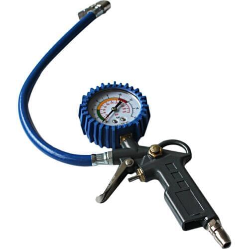 220PSI Car Air Tyre Pressure Tester Gauge Dial Meter Vehicle Inflation Gun Self-locking Pistol Grip Trigger Inflator For Auto