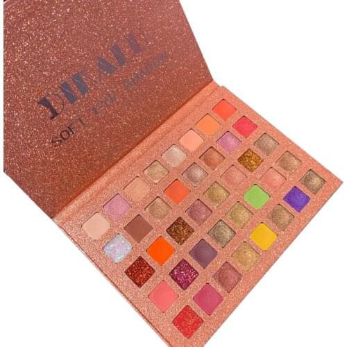 DIKALU 40 Color Glitter Eye Shadow Pallete Eyes Makeup Matte Shimmer Pigmented Eyeshadow Palette Make Up Palette Cosmetics