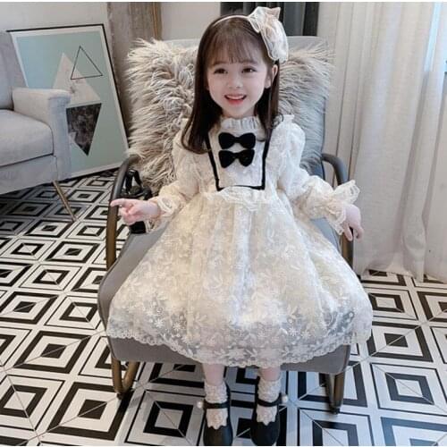 Baby Girl Dresses 2021 Spring Princess Dress Valentines Day Clothes Lace Bow Kids Party Dress Cute Baby Clothing 3 4 5 6