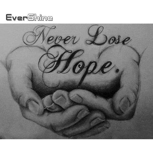 EverShine DIY Diamond Embroidery Text Full Square Mosaic Diamond Painting Landscape Picture Cross Stitch Rhinestones Handicraft