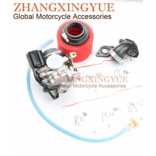 20mm High Quality Carburetor & 38mm Air Filter & Manifold for CVK GY6 50cc -100cc 139QMB 4T