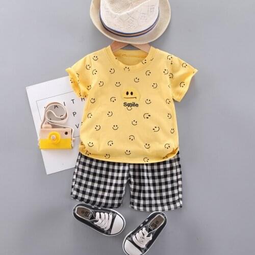 Baby Boy Clothing Sets Summer Toddler Girls Cartoon T-Shirt Tops+Shorts Kids Clothes Set Newborn Casual Outfits Kids Sportswear