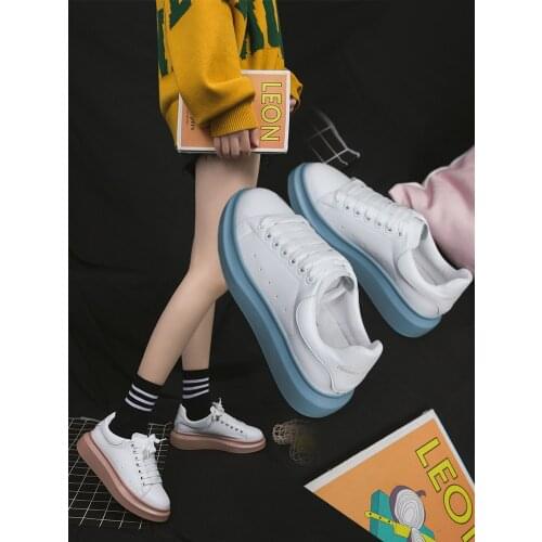White Ladies Platform Casual Shoes Women Basics Leisure Sneakers Autumn Sneakers Leisure Womens Shoes Streetwear