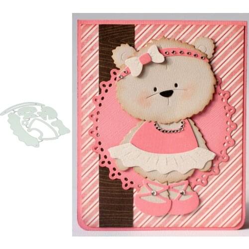 Bear Skirt Metal Cutting Dies for Scrapbooking Handmade Tools Mold Cut Stencil New DIY Card Make Mould Model Craft Decoration