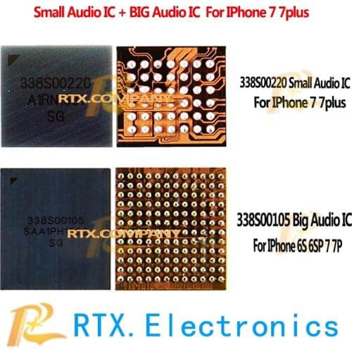 338S00220 338S00105 For IPhone 7 7Plus 7P U3502 U3101 Small Audio IC Big Audio Controller Microphone Sound Speaker Amplier Chip