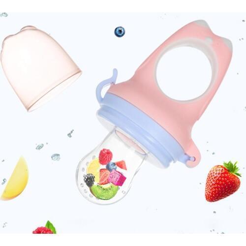 Soft Silicone Infant Baby Fruits Feeding Pacifier Bottle Dummy Nipple Teether Clever lock design convenient to pack food gifts